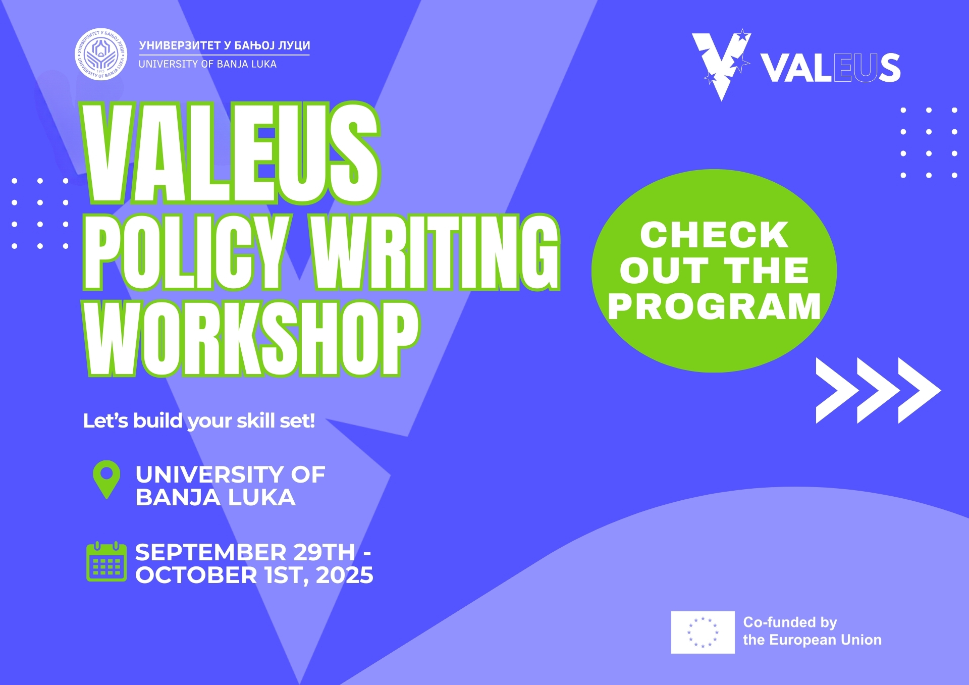 ValEUs Policy Writing Workshop at the University of Banja Luka
