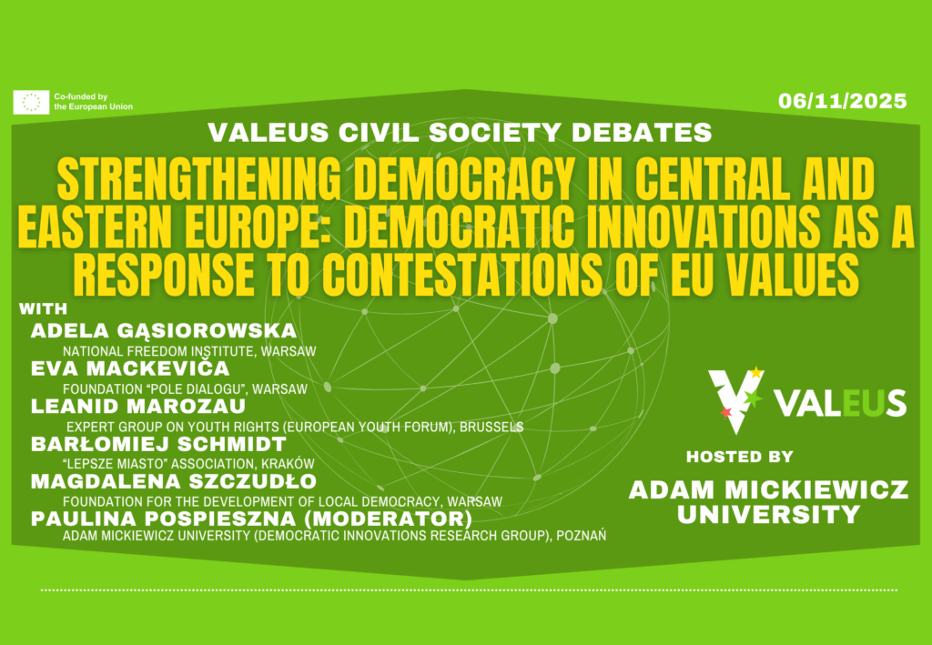 [Recording] ValEUs Civil Society Debate: Strengthening Democracy in Central and Eastern Europe
